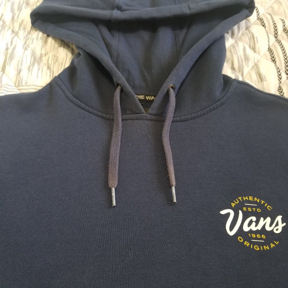 Men's Vans Dark Blue Hoodie Size Small - Picture 6 of 12